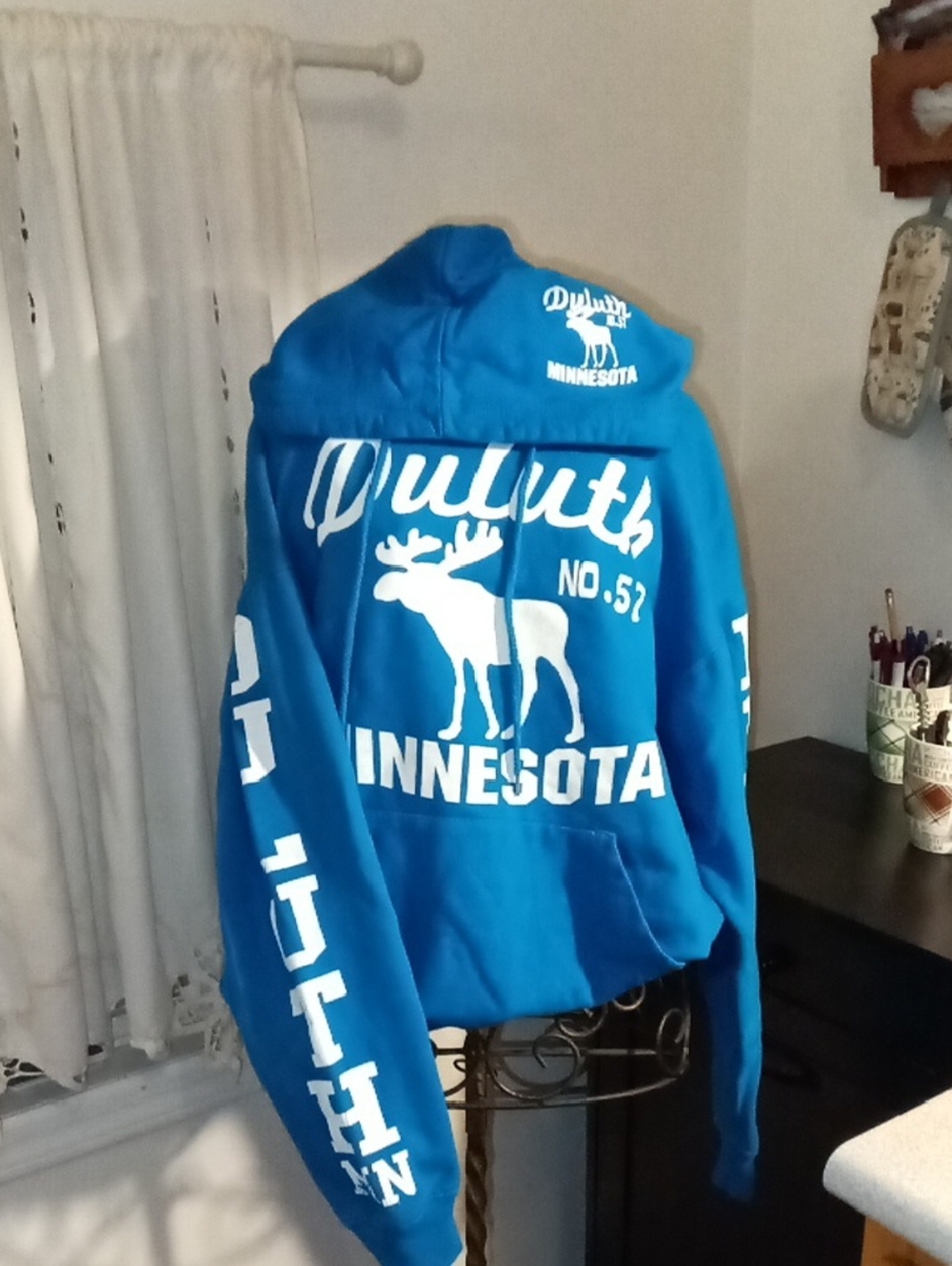 Duluth Trading Co. Blue Minnesota Moose Hoodie
